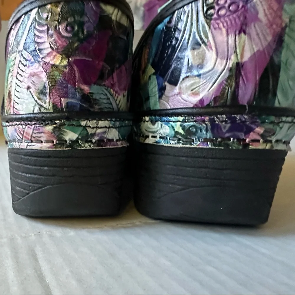 Dansko LT PRO Tooled Watercolor Leather Women's Clogs Size‎ 40 - Picture 6 of 10